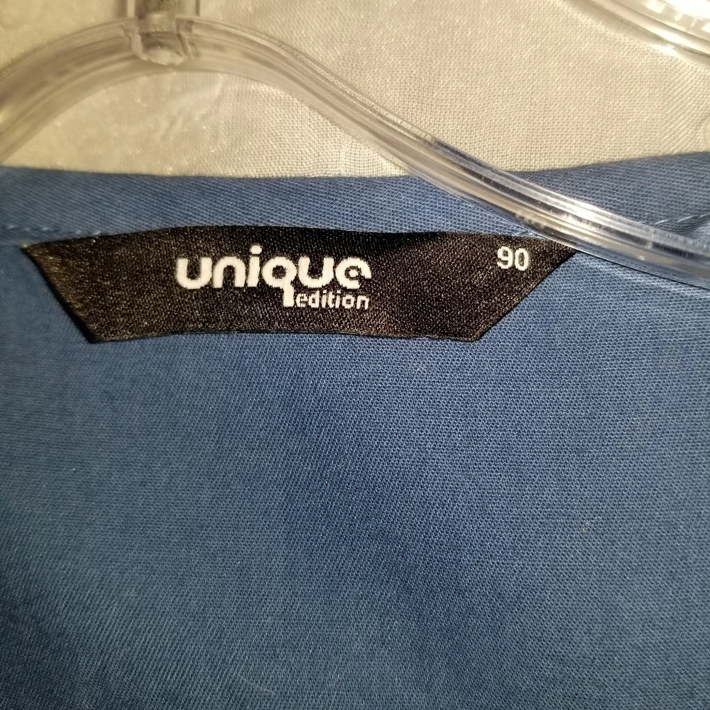 Unique Edition sleeveless jumpsuit/romper cargo pockets Sz M Slate blue